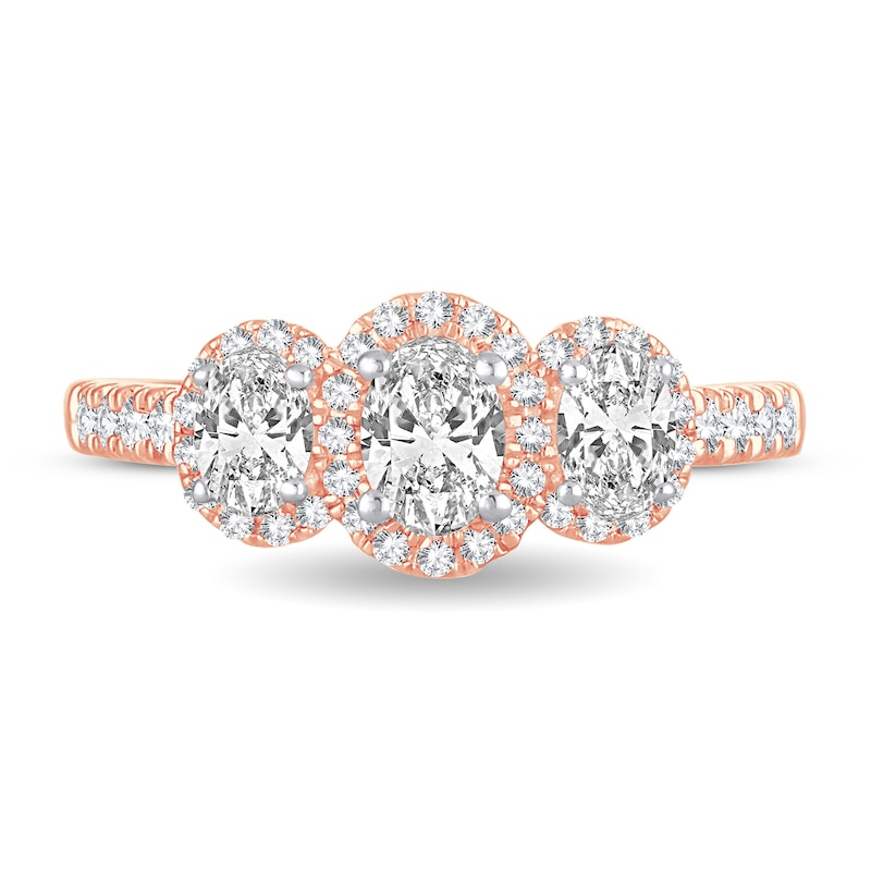 Main Image 3 of Diamond Ring 1 ct tw Oval 14K Rose Gold