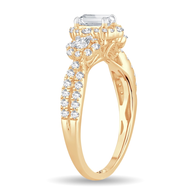 Diamond Ring 1-1/6 ct tw Emerald-cut 14K Yellow Gold | Jared