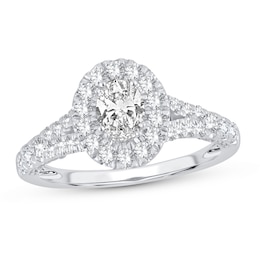 Diamond Engagement Ring 1-1/4 ct tw Oval 14K White Gold