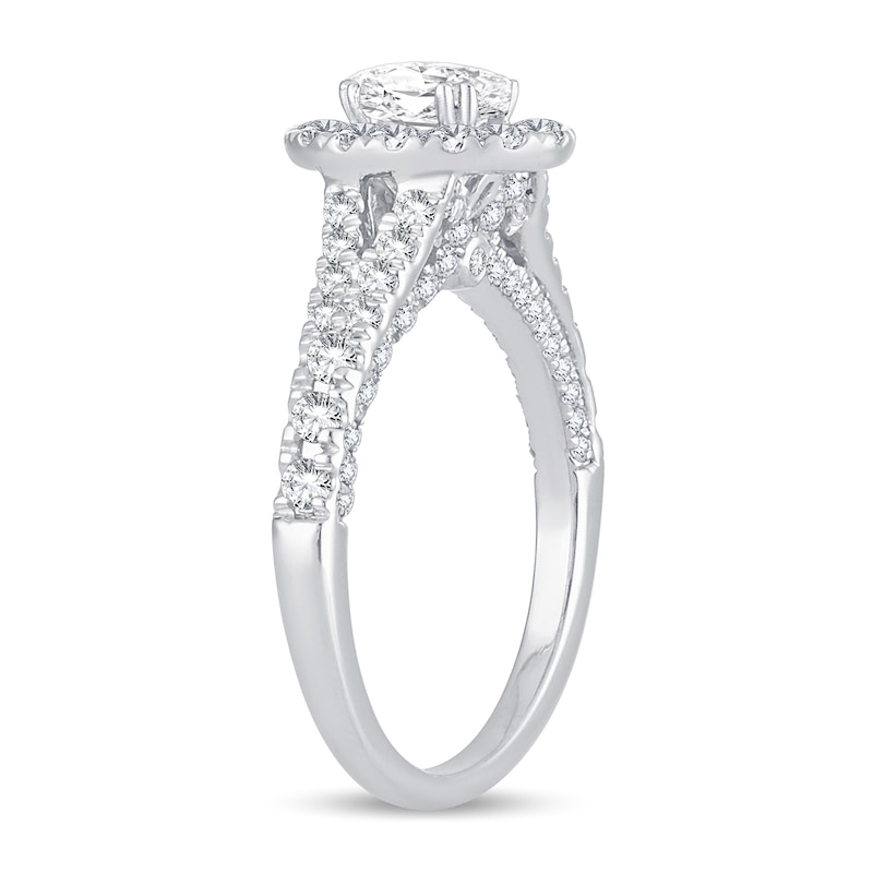 Main Image 2 of Diamond Engagement Ring 1-1/4 ct tw Oval 14K White Gold