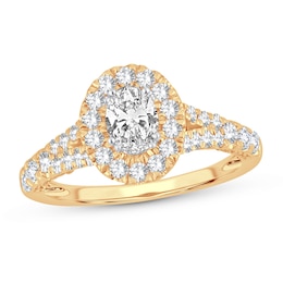 Diamond Ring 1-1/4 ct tw Oval 14K Yellow Gold