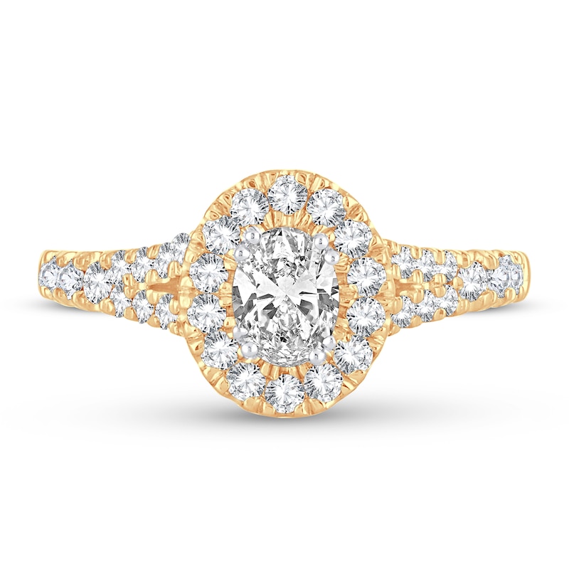 Main Image 3 of Diamond Ring 1-1/4 ct tw Oval 14K Yellow Gold
