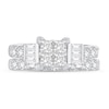 Thumbnail Image 3 of Diamond Bridal Set 2 ct tw Round/Princess/Baguette 14K White Gold