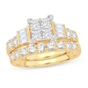 Thumbnail Image 0 of Diamond Bridal Set 2 ct tw Round/Princess/Baguette 14K Yellow Gold