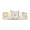 Thumbnail Image 3 of Diamond Bridal Set 2 ct tw Round/Princess/Baguette 14K Yellow Gold