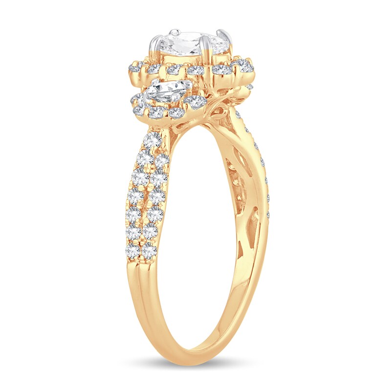Diamond Ring 1-1/3 ct tw Oval 14K Yellow Gold