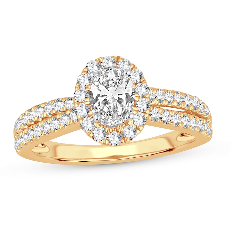 Diamond Ring 1 ct tw Oval 14K Yellow Gold