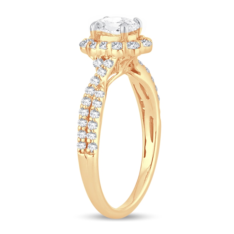 Diamond Ring 1 ct tw Oval 14K Yellow Gold