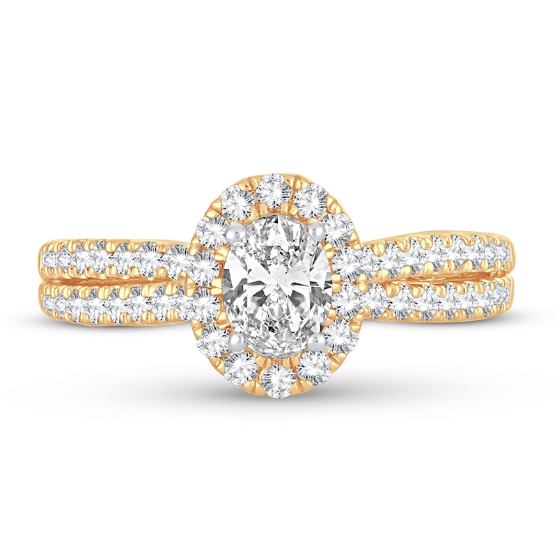 Diamond Ring 1 ct tw Oval 14K Yellow Gold