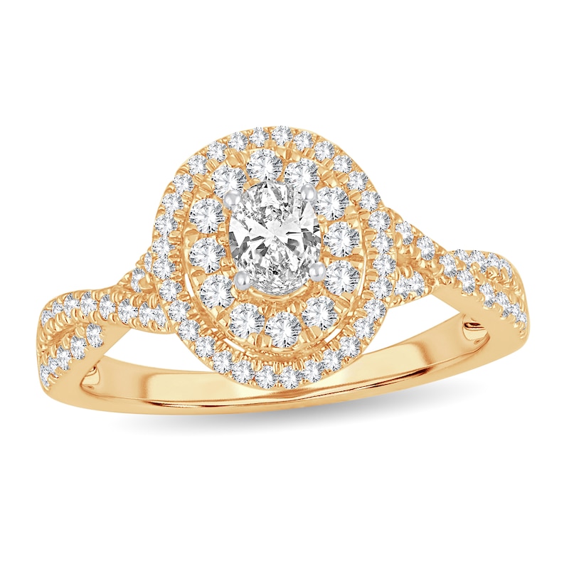 Main Image 1 of Diamond Ring 3/4 ct tw Oval 14K Yellow Gold
