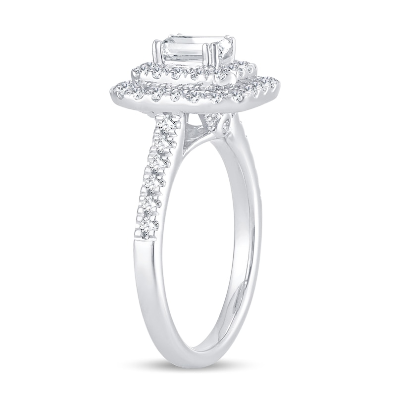 Main Image 2 of Diamond Engagement Ring 1 ct tw Emerald-cut 14K White Gold