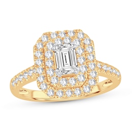 Diamond Ring 1 ct tw Emerald-cut 14K Yellow Gold