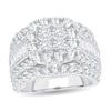 Thumbnail Image 0 of Diamond Engagement Ring 4 ct tw Round/Princess/Baguette 14K White Gold