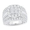 Thumbnail Image 1 of Diamond Engagement Ring 4 ct tw Round/Princess/Baguette 14K White Gold