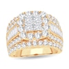 Thumbnail Image 0 of Diamond Ring 4 ct tw Round/Princess/Baguette 14K Yellow Gold