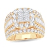 Thumbnail Image 1 of Diamond Ring 4 ct tw Round/Princess/Baguette 14K Yellow Gold