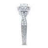 Thumbnail Image 1 of Diamond 3-Stone Engagement Ring 1 ct tw Round/Emerald 14K White Gold