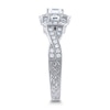 Thumbnail Image 2 of Diamond 3-Stone Engagement Ring 1 ct tw Round/Emerald 14K White Gold