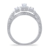 Thumbnail Image 3 of Diamond 3-Stone Engagement Ring 1 ct tw Round/Emerald 14K White Gold