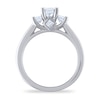 Thumbnail Image 3 of Diamond 3-Stone Engagement Ring 1 ct tw Princess 14K White Gold