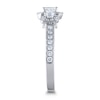 Thumbnail Image 2 of Diamond 3-Stone Engagement Ring 1-1/4 ct tw Emerald/Round 14K White Gold