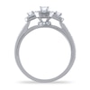 Thumbnail Image 2 of Diamond 3-Stone Engagement Ring 1-1/4 ct tw Emerald/Round 14K White Gold