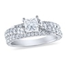 Thumbnail Image 1 of Diamond Engagement Ring 2 ct tw Round/Princess 14K White Gold