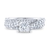 Thumbnail Image 3 of Diamond Engagement Ring 2 ct tw Round/Princess 14K White Gold