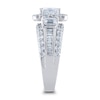Thumbnail Image 1 of Diamond Engagement Ring 3 ct tw Round/Emerald/Baguette 14K White Gold