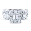 Thumbnail Image 3 of Diamond Engagement Ring 3 ct tw Round/Emerald/Baguette 14K White Gold