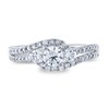 Thumbnail Image 4 of Diamond 3-Stone Engagement Ring 1 ct tw Round 14K White Gold