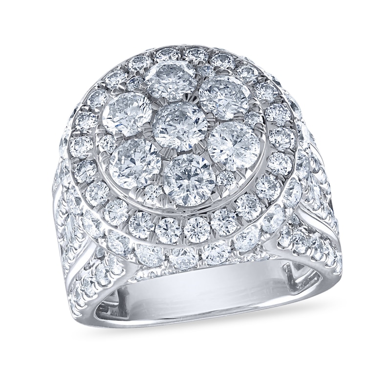 Main Image 1 of Diamond Engagement Ring 5 ct tw Round/Baguette 14K White Gold