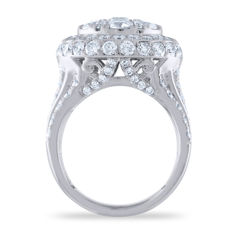 Main Image 3 of Diamond Engagement Ring 5 ct tw Round/Baguette 14K White Gold