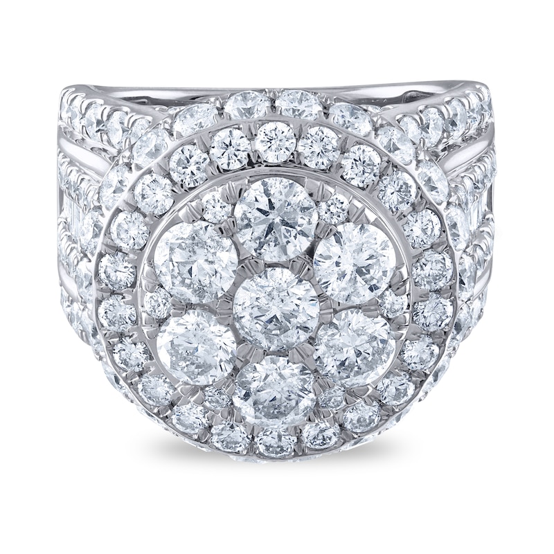 Main Image 4 of Diamond Engagement Ring 5 ct tw Round/Baguette 14K White Gold