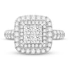 Thumbnail Image 3 of Diamond Engagement Ring 1-3/4 ct tw Round/Princess 14K White Gold
