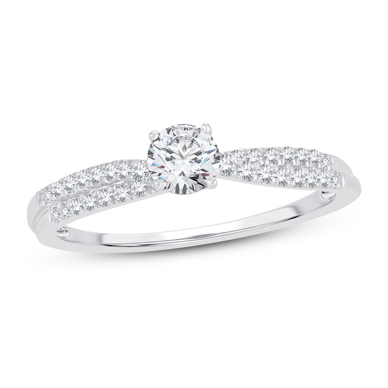 Main Image 1 of Diamond Engagement Ring 1/2 ct tw Round 14K White Gold