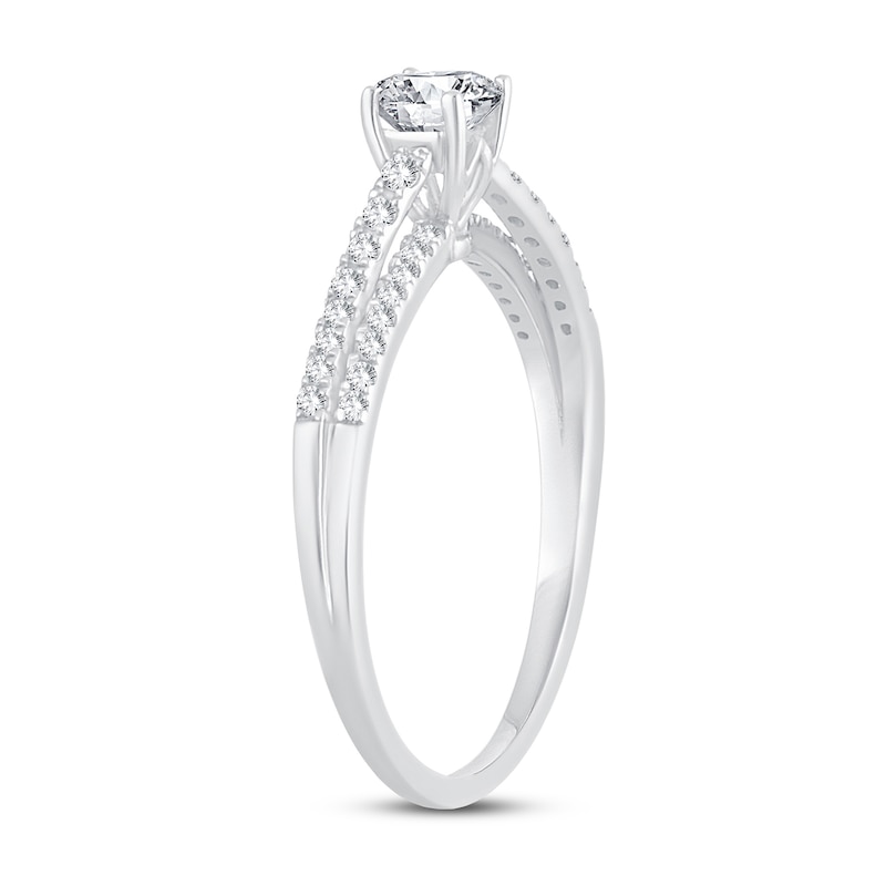 Main Image 2 of Diamond Engagement Ring 1/2 ct tw Round 14K White Gold