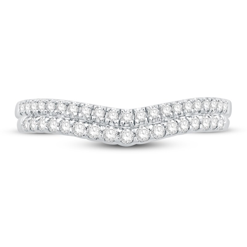 Main Image 3 of Diamond Contour Ring 1/3 ct tw Round 14K White Gold