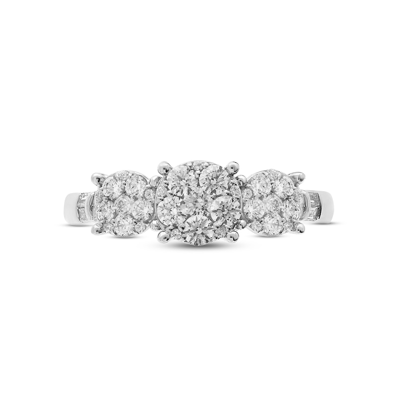 Main Image 2 of Diamond Engagement Ring 3/4 ct tw Round 10K White Gold