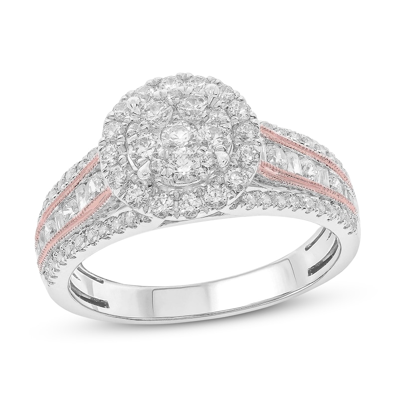 Main Image 1 of Diamond Engagement Ring 1 ct tw Round 10K Two-Tone Gold
