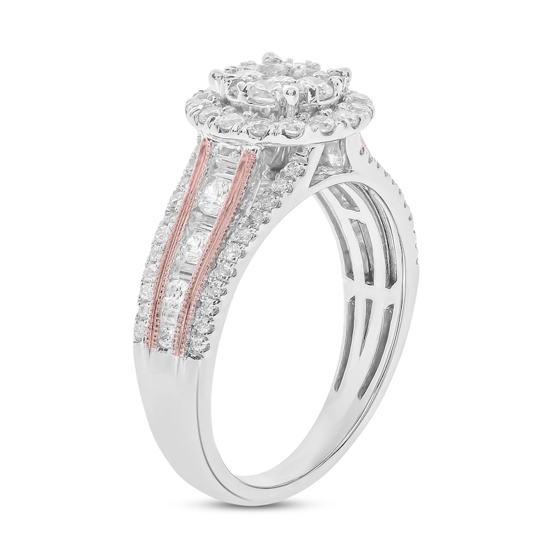 Main Image 3 of Diamond Engagement Ring 1 ct tw Round 10K Two-Tone Gold