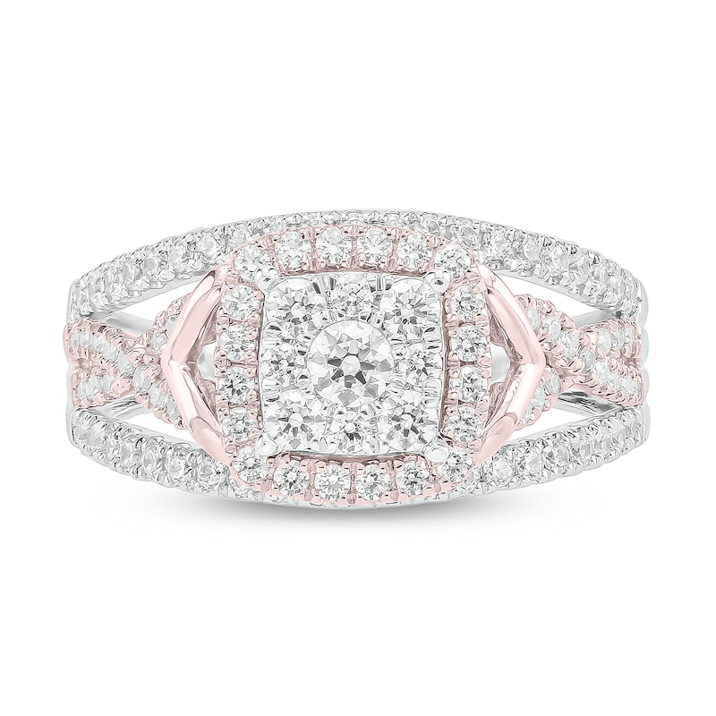 Main Image 3 of Diamond Engagement Ring 1 ct tw Round 10K Two-Tone Gold