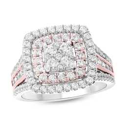 Diamond Engagement Ring 1-1/2 ct tw Round 10K Two-Tone Gold