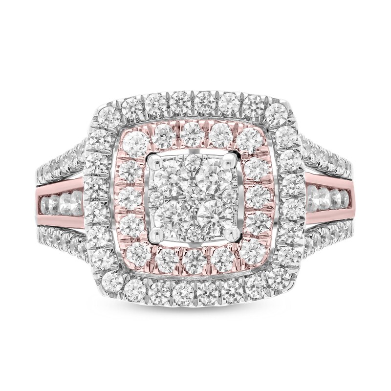 Main Image 3 of Diamond Engagement Ring 1-1/2 ct tw Round 10K Two-Tone Gold