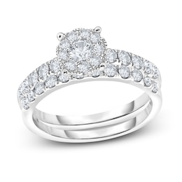Diamond Bridal Set 3/4 ct tw Round 14K White Gold