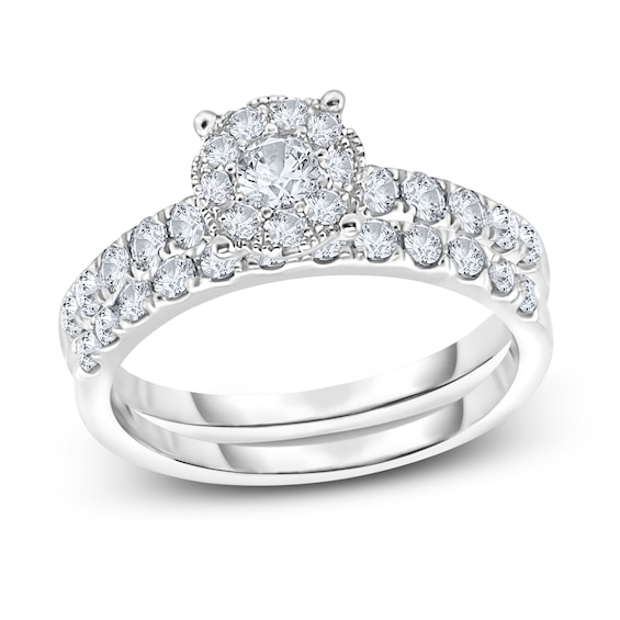 Diamond Bridal Set 34 ct tw Round 14K White Gold