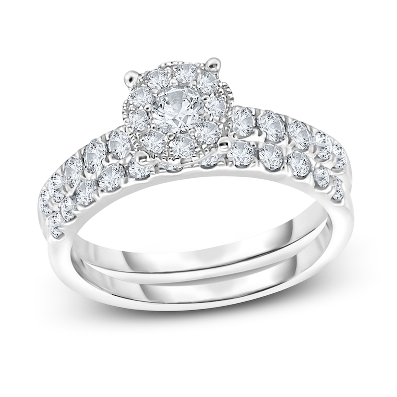 Main Image 1 of Diamond Bridal Set 3/4 ct tw Round 14K White Gold