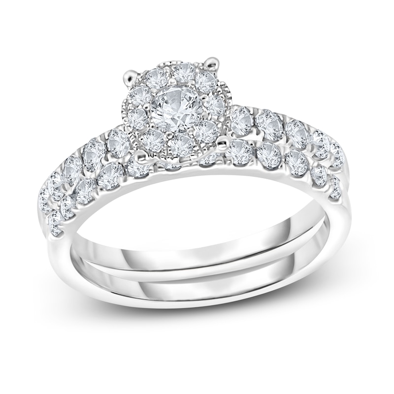 Diamond Bridal Set 3/4 ct tw Round 14K White Gold