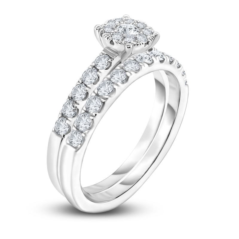 Main Image 3 of Diamond Bridal Set 3/4 ct tw Round 14K White Gold