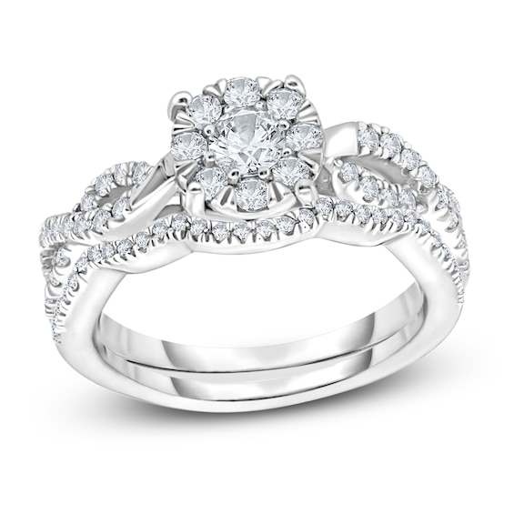 Diamond Bridal Set 1/2 ct tw Round 14K White Gold